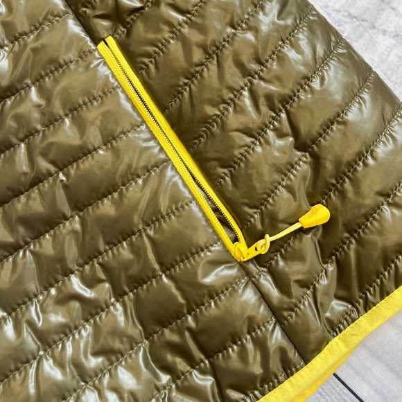 TALBOTS || Brown and Yellow Womans XL Puffer jacket - Picture 4 of 6